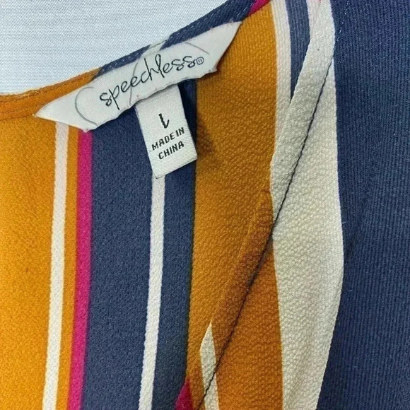 Speechless Colorful Retro Striped Wide-leg Jumpsuit - Picture 6 of 8